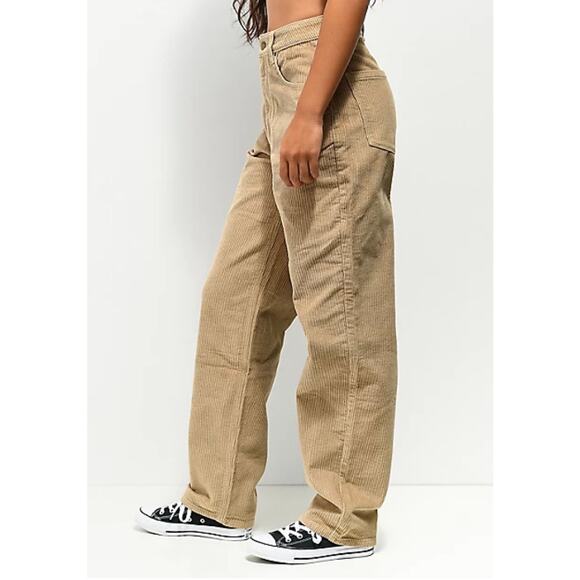 EMPIRE Pants - Empyre Tori 90s Khaki Corduroy Baggy Skate Pants Womens 13